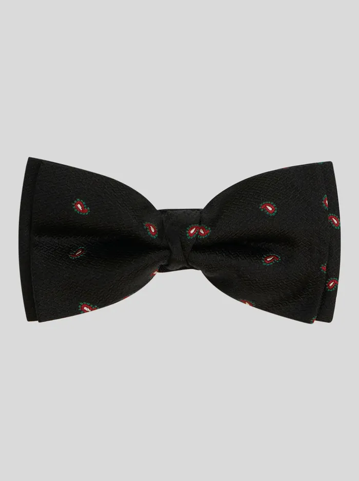 Men Bow Tie With Micro Paisley Etro Ties And Pocket Squares