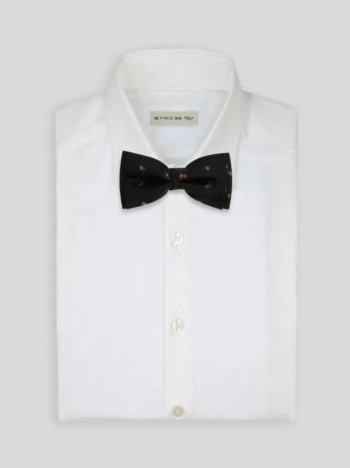 Men Bow Tie With Micro Paisley Etro Ties And Pocket Squares