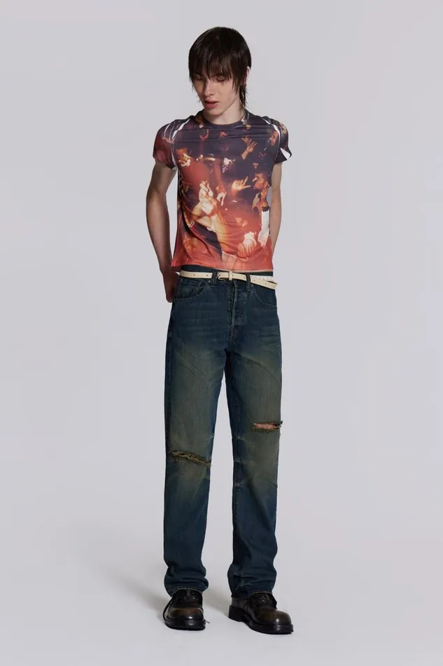 Men Busted Scott Jeanss Jaded London SlimStraight Jeans