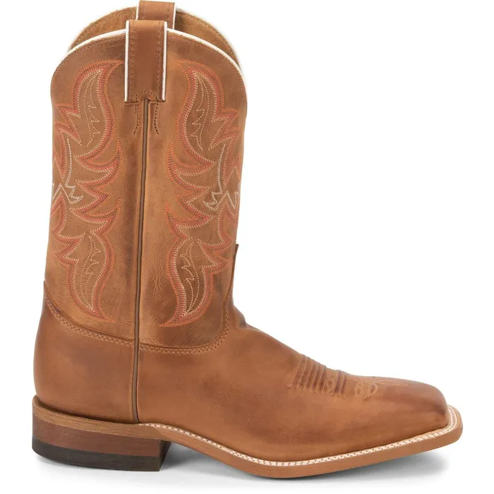 MEN Cap 11034 Western Distressed Cognac Justin Boots Western