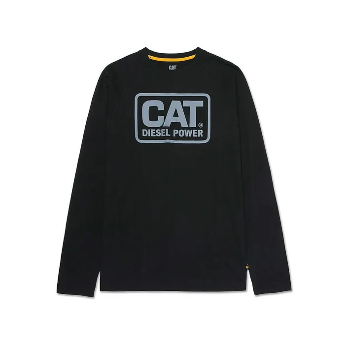 Men Cat Diesel Power Long Sleeve Tee Cat Footwear Tops and Outerwear