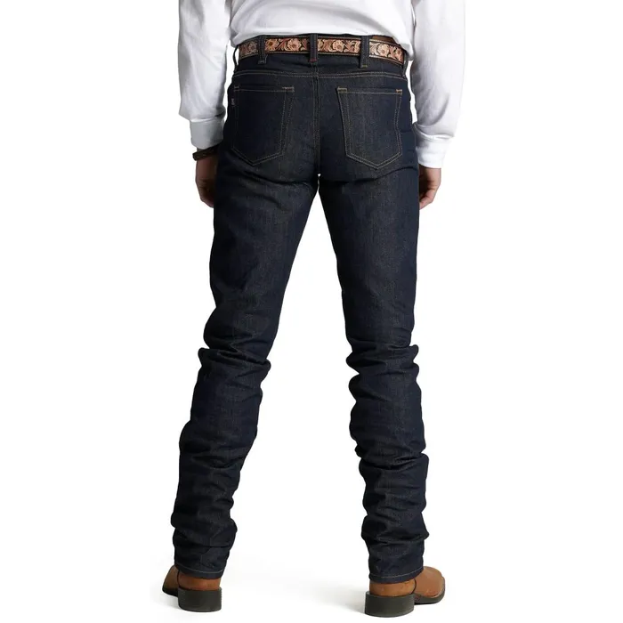 MEN Classic Straight Leg Unwashed Justin Boots Jeans