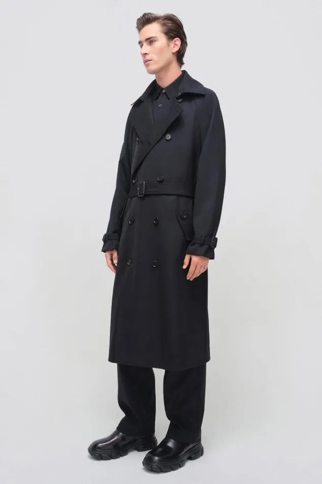 Men Clive Trench Black Jonathan Simkhai Jackets and Coats