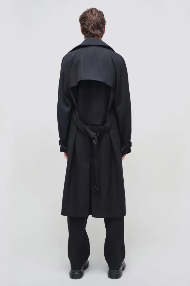 Men Clive Trench Black Jonathan Simkhai Jackets and Coats