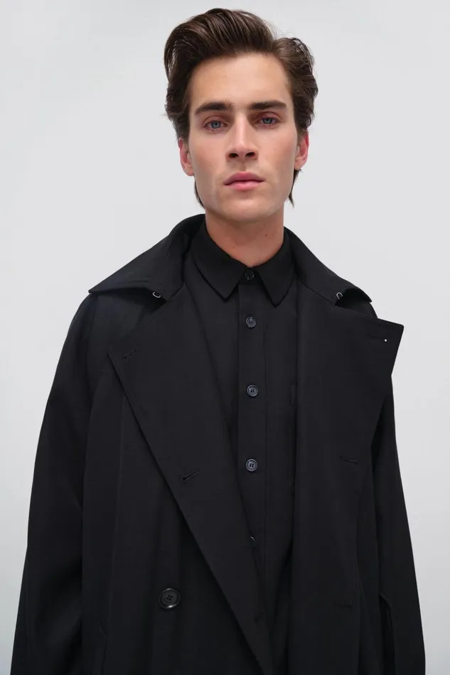 Men Clive Trench Black Jonathan Simkhai Jackets and Coats