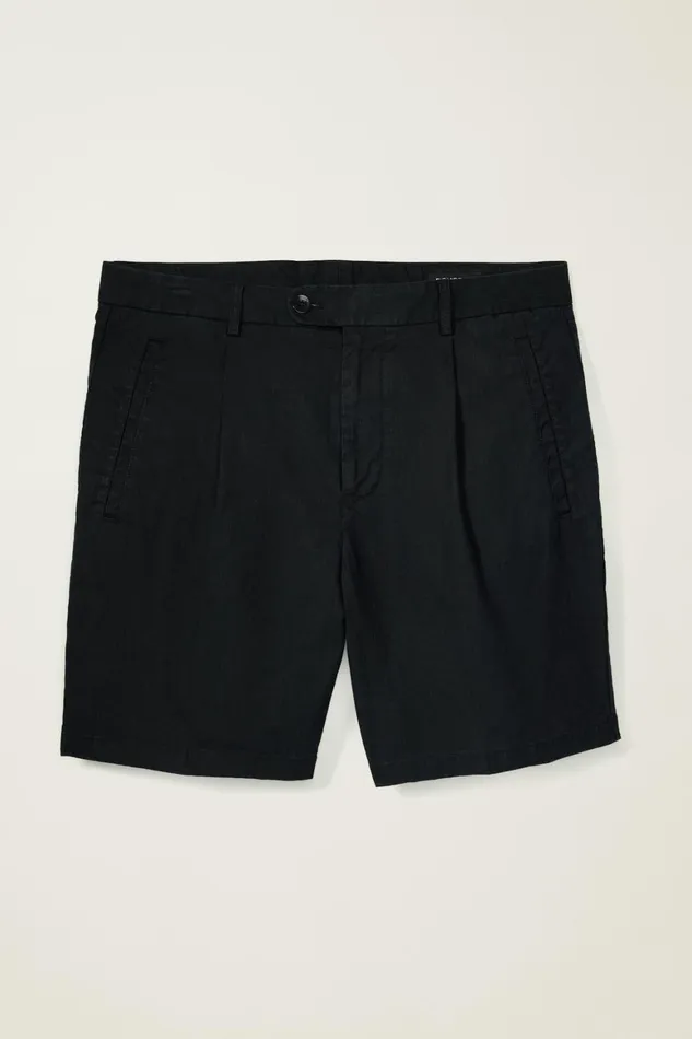 Men Coastal Linen Short Jet Black Bonobos Casual Shorts