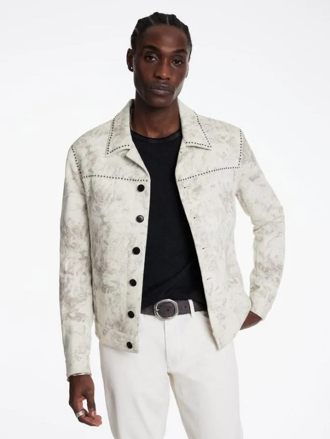 Men Coats And Jackets John Varvatos CARDIN TRUCKER China White