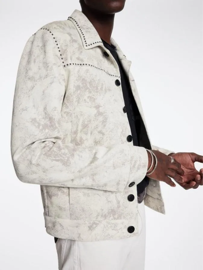 Men Coats And Jackets John Varvatos CARDIN TRUCKER China White