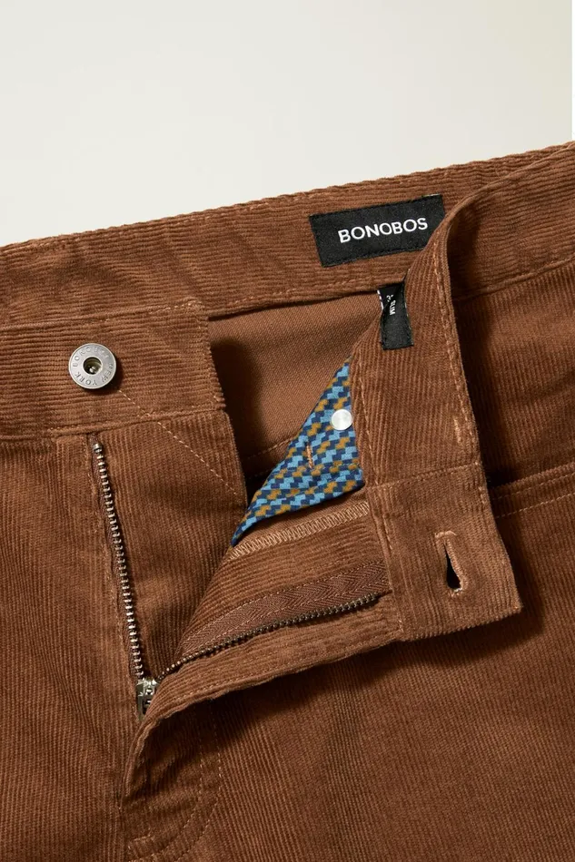Men Corduroy 5Pocket Pants Chestnut Brown Bonobos 5Pocket Pants