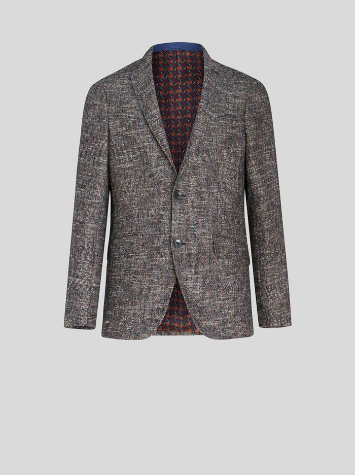 Men Cotton Jacket With MultiColoured Thread Etro Jackets