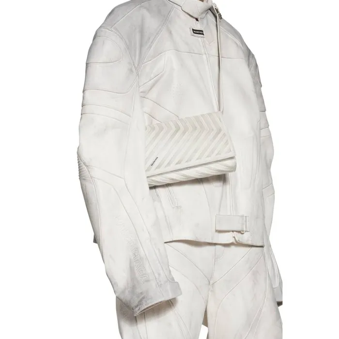 Men Crossbodies and Messengers Balenciaga Car Flap Bag With Strap Dirty Effect In White
