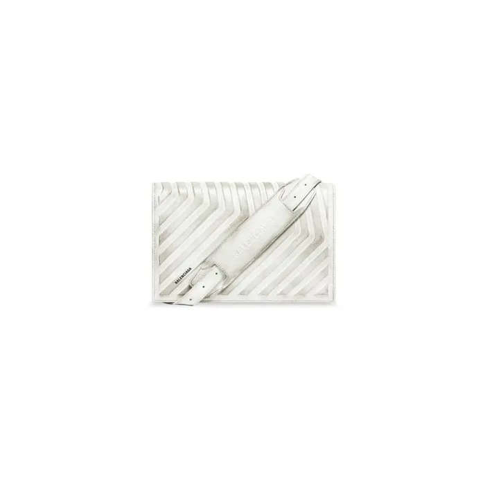 Men Crossbodies and Messengers Balenciaga Car Flap Bag With Strap Dirty Effect In White