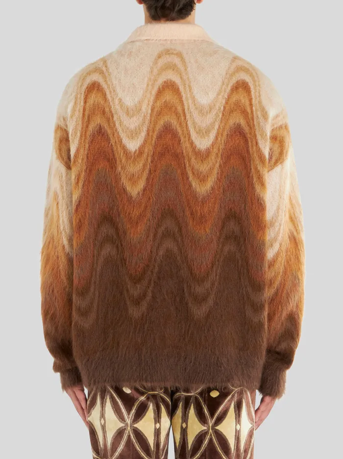 Men Degrad Jacquard Polo Jumper Etro Knitwear