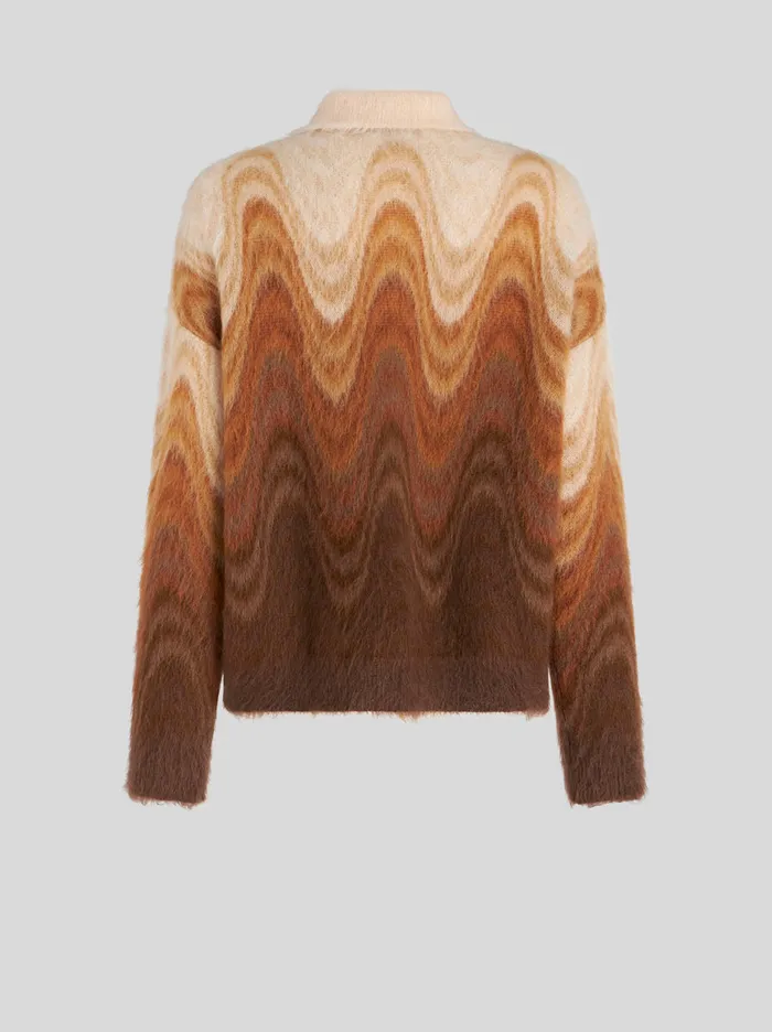 Men Degrad Jacquard Polo Jumper Etro Knitwear