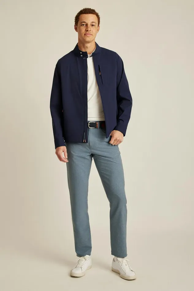 Men Elements Shell Golf Jacket Maritime Blue Bonobos Golf Outerwear and Layering Men Elements Shell Golf Jacket Maritime Blue Bonobos Golf Outerwear and Layering