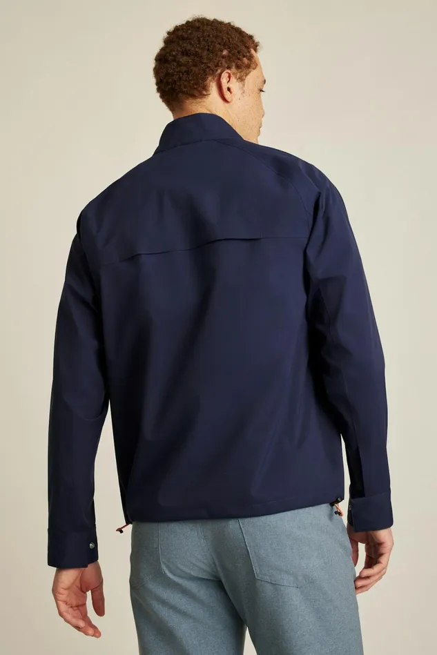 Men Elements Shell Golf Jacket Maritime Blue Bonobos Golf Outerwear and Layering