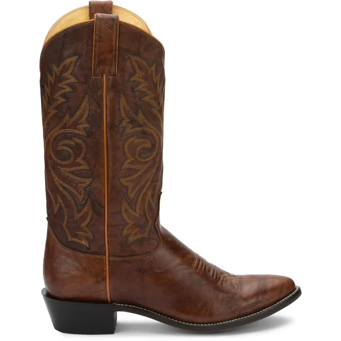 MEN Elmer 13034 Western Chesnut Justin Boots Western