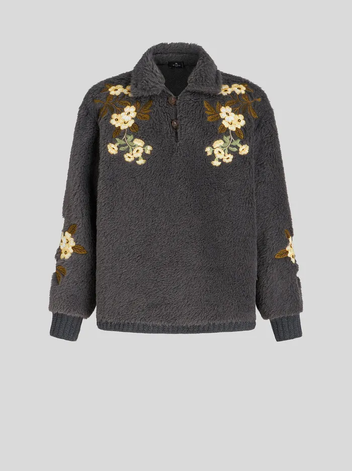 Men Embroidered Ecofur Jacket Etro Coats And Outerwear
