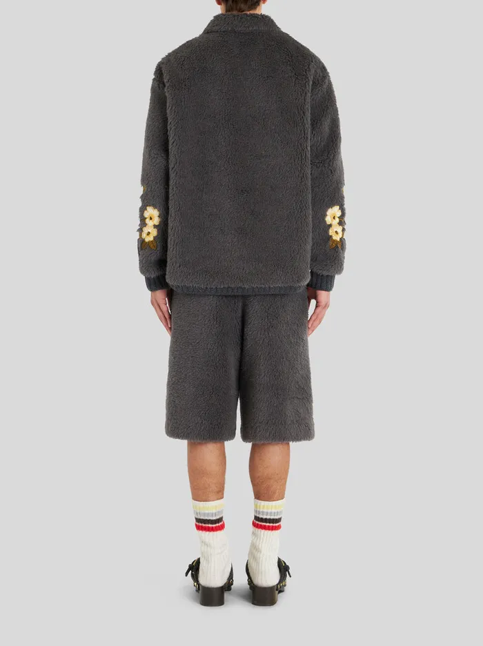 Men Embroidered Ecofur Jacket Etro Coats And Outerwear