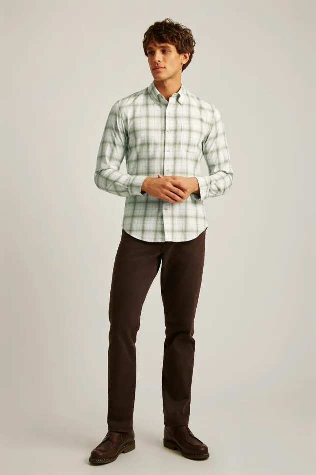 Men Everyday Lightweight Flannel Shirt Green Loden Plaid Bonobos Casual Shirts Men Everyday Lightweight Flannel Shirt Green Loden Plaid Bonobos Casual Shirts
