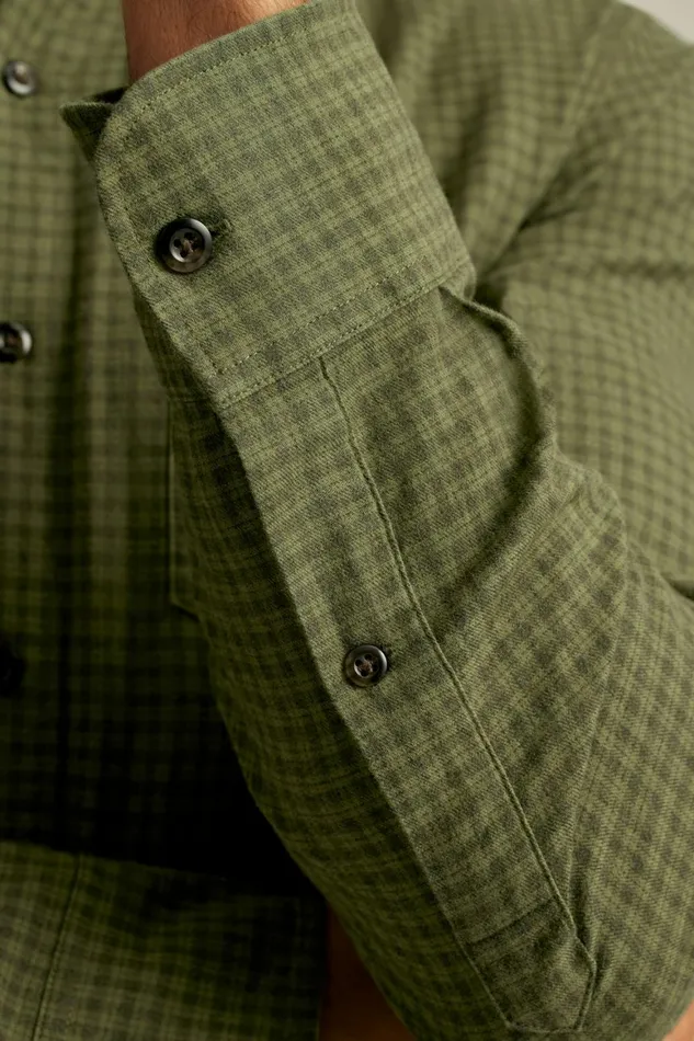 Men Everyday Lightweight Flannel Shirt Olive Forest Check Bonobos Casual Shirts
