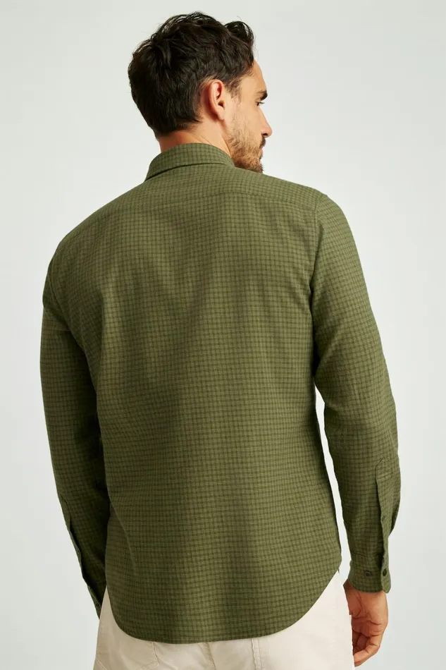 Men Everyday Lightweight Flannel Shirt Olive Forest Check Bonobos Casual Shirts