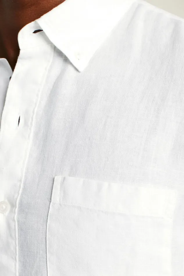 Men Everyday Linen Popover White Bonobos Casual Shirts