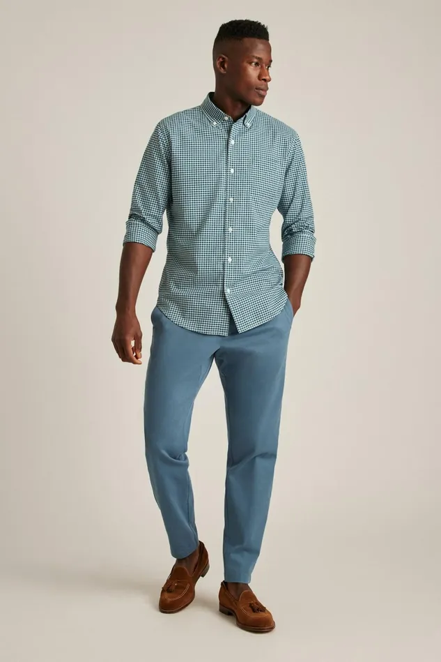 Men Everyday Shirt Navy Blue Gingham Bonobos Casual Shirts