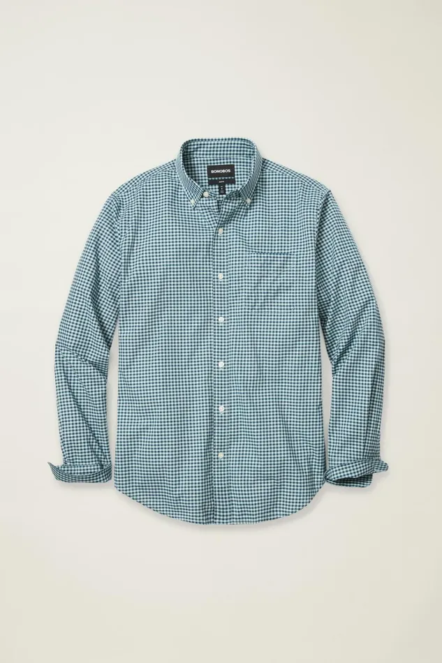 Men Everyday Shirt Navy Blue Gingham Bonobos Casual Shirts