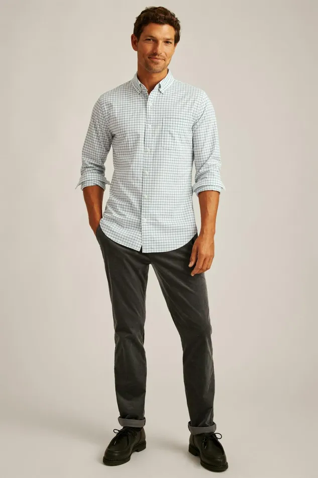 Men Everyday Shirt Navy Smithtown Plaid Bonobos Casual Shirts