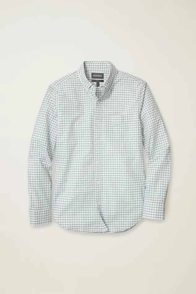 Men Everyday Shirt Navy Smithtown Plaid Bonobos Casual Shirts