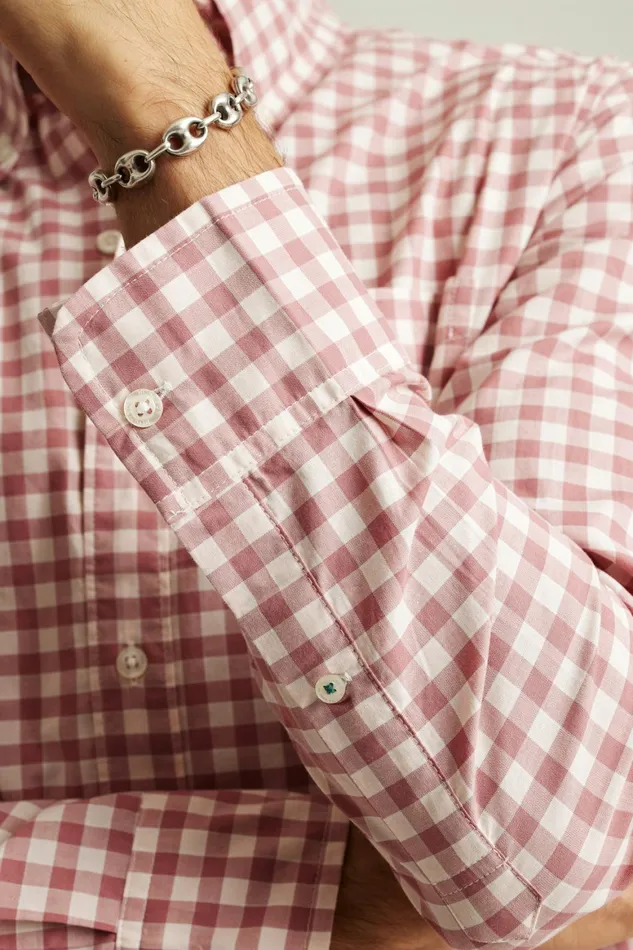 Men Everyday Shirt Rose Pink Gingham Bonobos Casual Shirts
