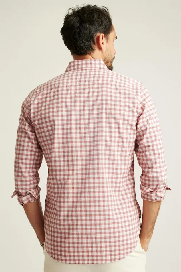 Men Everyday Shirt Rose Pink Gingham Bonobos Casual Shirts
