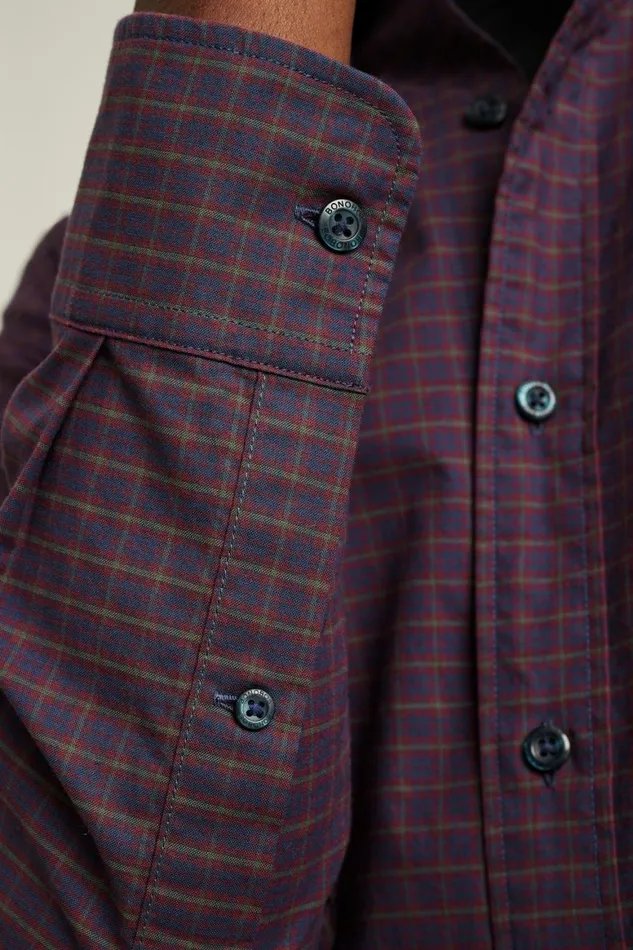 Men Everyday Shirt Wine Smithtown Plaid Bonobos Casual Shirts