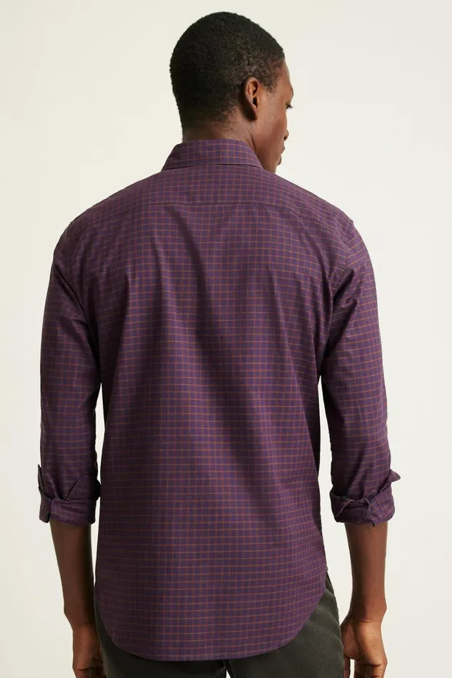 Men Everyday Shirt Wine Smithtown Plaid Bonobos Casual Shirts