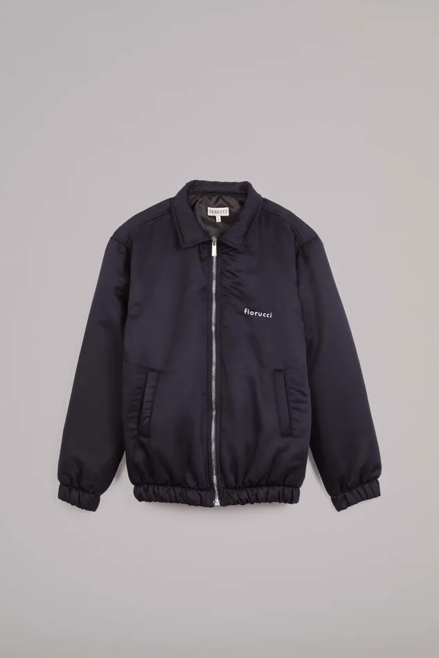 Men Fiorucci Jackets and Coats Embroidered Logo Jacket Navy Men Fiorucci Jackets and Coats Embroidered Logo Jacket Navy
