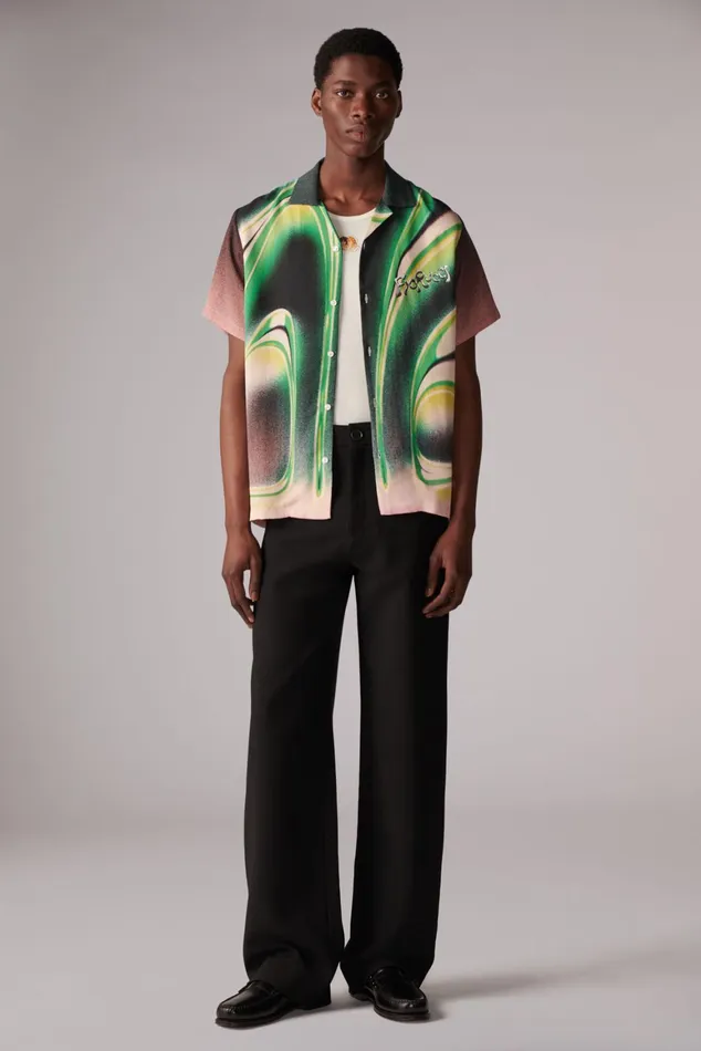 Men Fiorucci Shirts Rising Sphere Bowling Shirt Multi