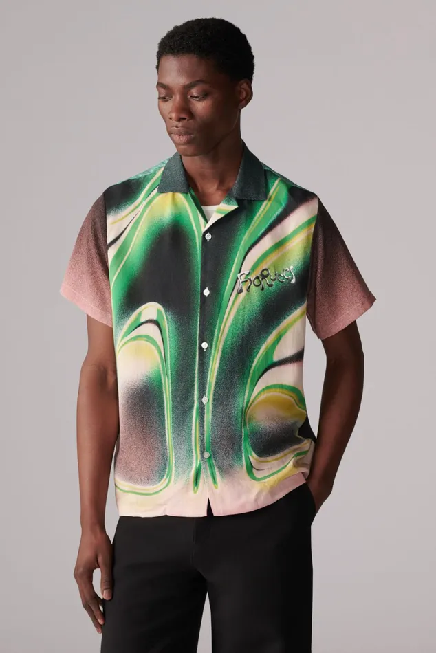 Men Fiorucci Shirts Rising Sphere Bowling Shirt Multi Men Fiorucci Shirts Rising Sphere Bowling Shirt Multi