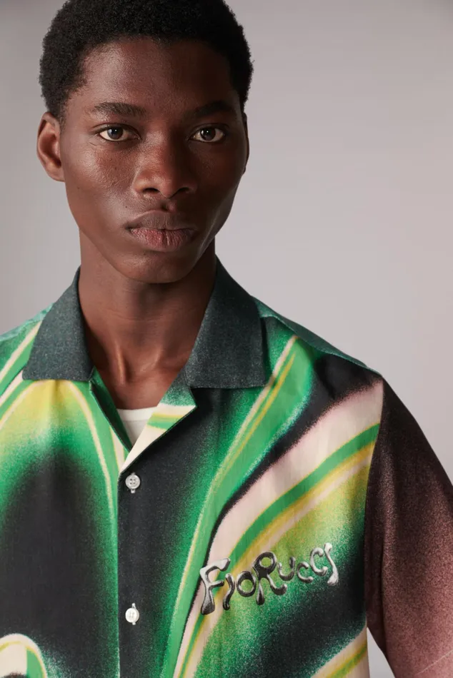 Men Fiorucci Shirts Rising Sphere Bowling Shirt Multi Men Fiorucci Shirts Rising Sphere Bowling Shirt Multi