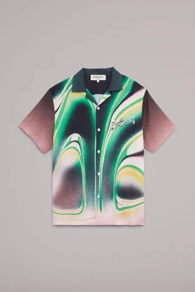 Men Fiorucci Shirts Rising Sphere Bowling Shirt Multi Men Fiorucci Shirts Rising Sphere Bowling Shirt Multi