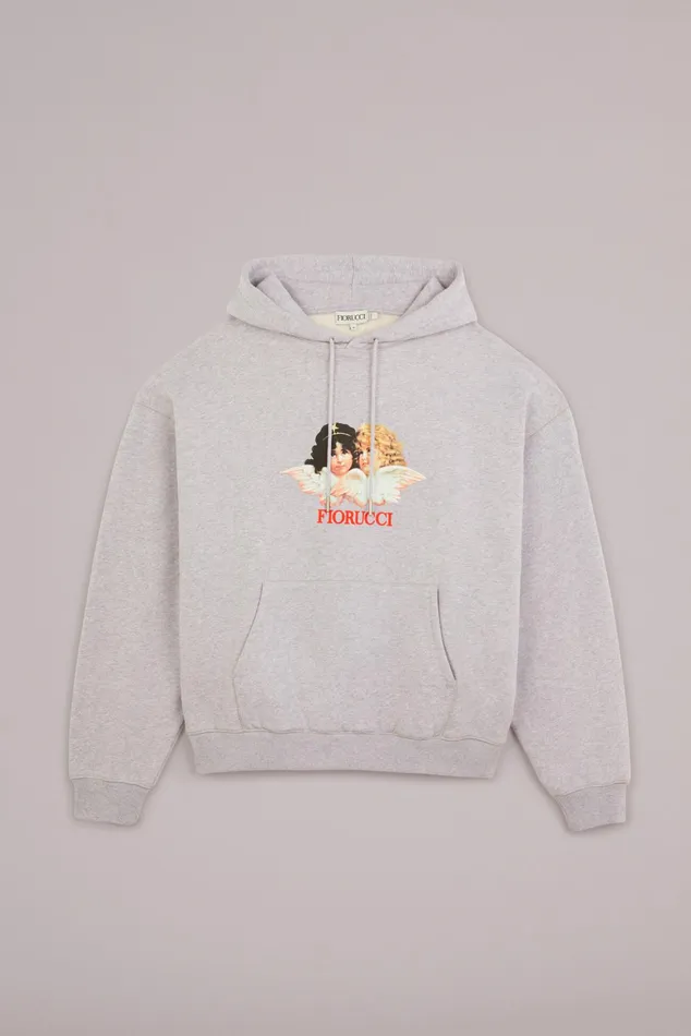 Men Fiorucci Sweatshirts and Hoodies Angels Hoodie Grey Men Fiorucci Sweatshirts and Hoodies Angels Hoodie Grey