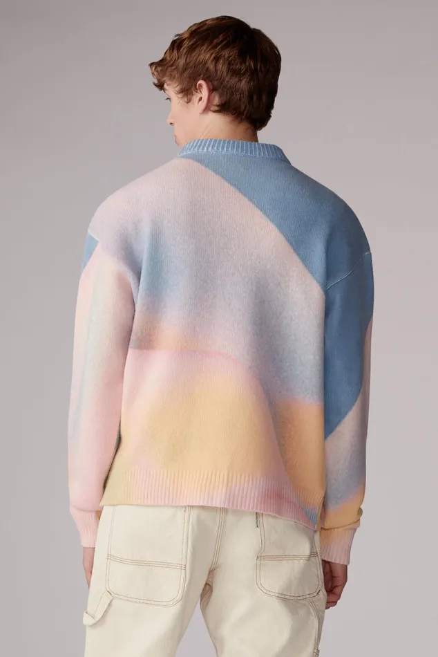 Men Fiorucci Sweatshirts and Hoodies Morning Rise Knit Jumper Multi Men Fiorucci Sweatshirts and Hoodies Morning Rise Knit Jumper Multi