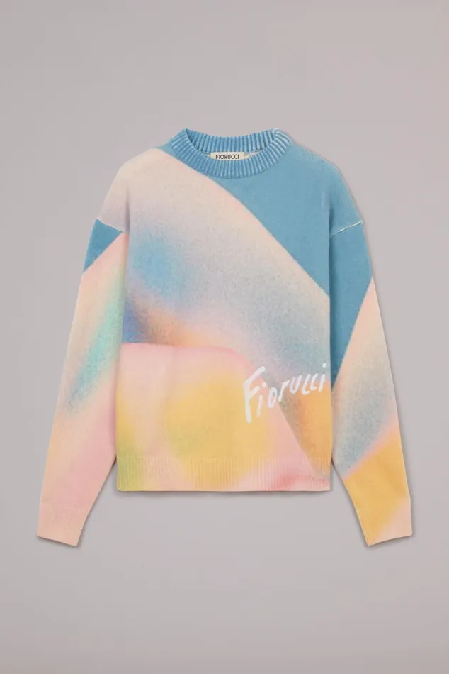 Men Fiorucci Sweatshirts and Hoodies Morning Rise Knit Jumper Multi Men Fiorucci Sweatshirts and Hoodies Morning Rise Knit Jumper Multi
