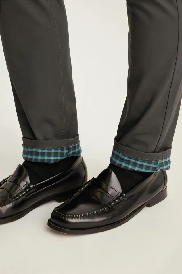 Men Fireside Flannel Lined Chinos Asphalt Gray Bonobos Chinos