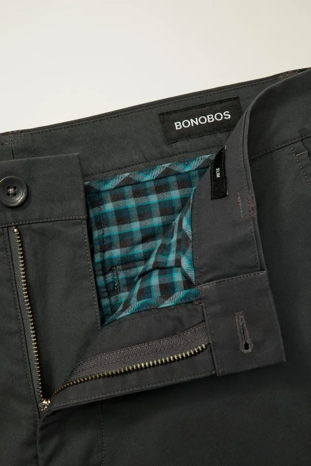 Men Fireside Flannel Lined Chinos Asphalt Gray Bonobos Chinos