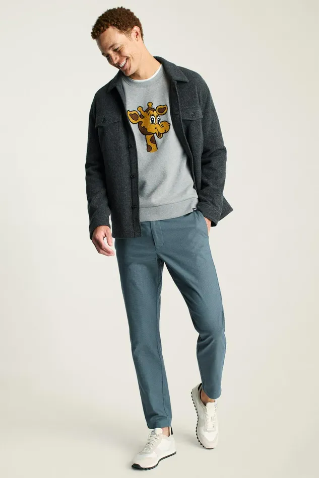 Men Geoffrey Supersoft Crew Graphite Grey Bonobos Crew and VNeck Sweaters