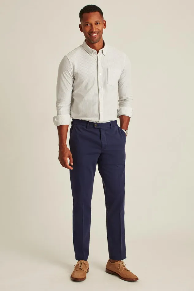 Men Italian Stretch Chinos Maritime Blue Bonobos Chinos