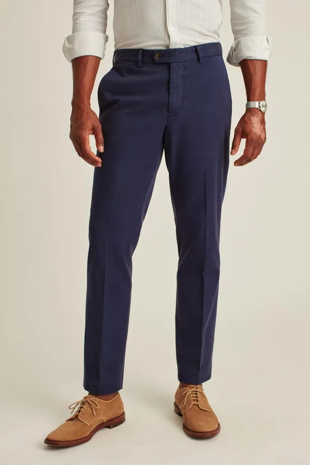 Men Italian Stretch Chinos Maritime Blue Bonobos Chinos