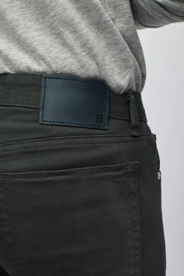 Men Italian Textured 5Pocket Pants Ash Bonobos Jeans