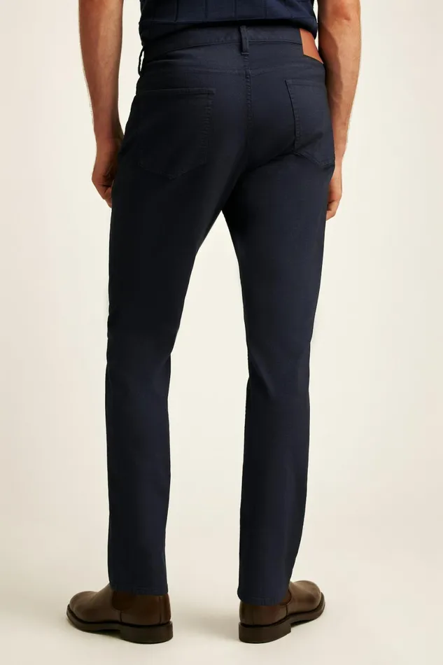 Men Italian Textured 5Pocket Pants Maritime Blue Bonobos Jeans